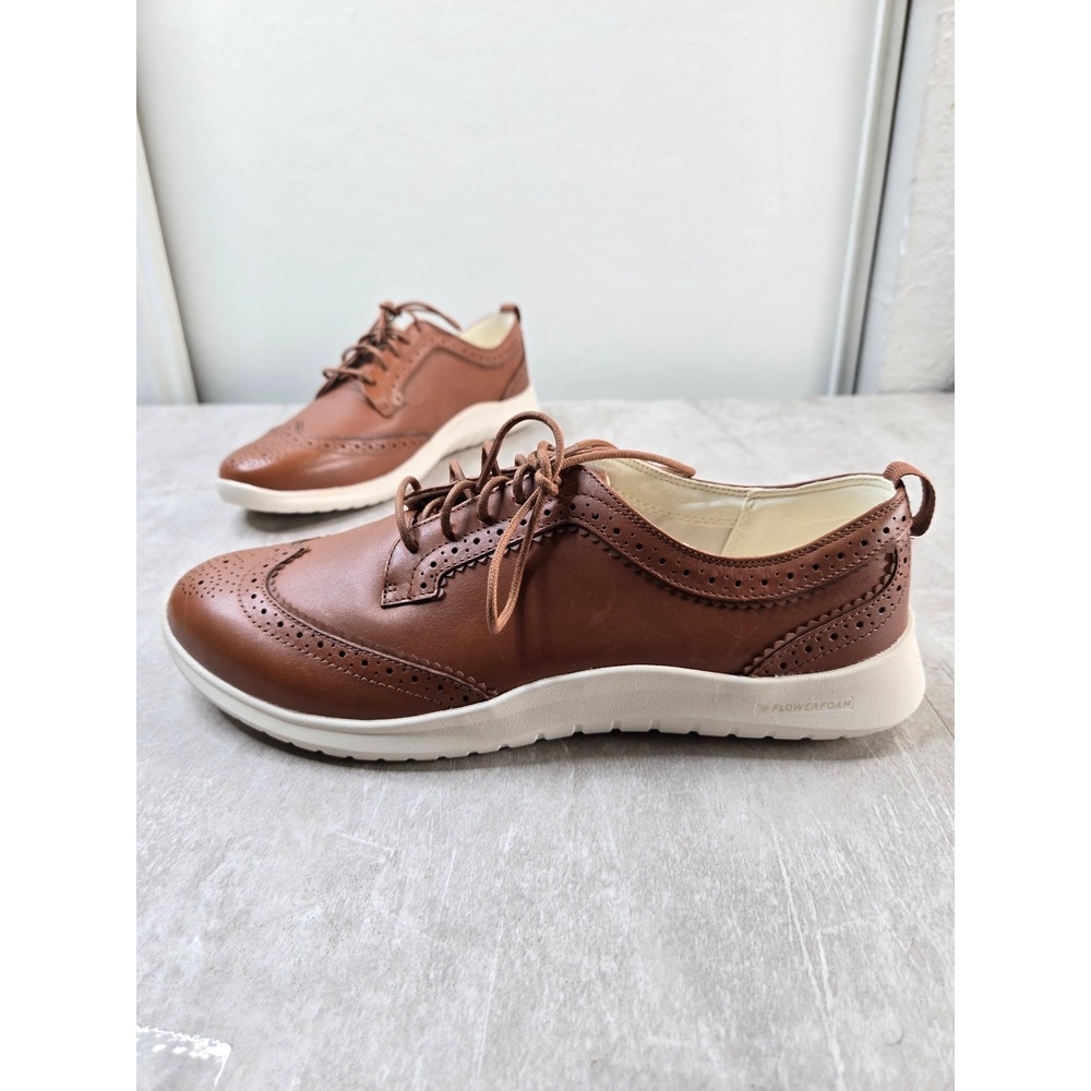 Cole Haan Zerogrand Wingtip Oxford Sneakers 9 Brown Leather Brogue Comfort Shoes